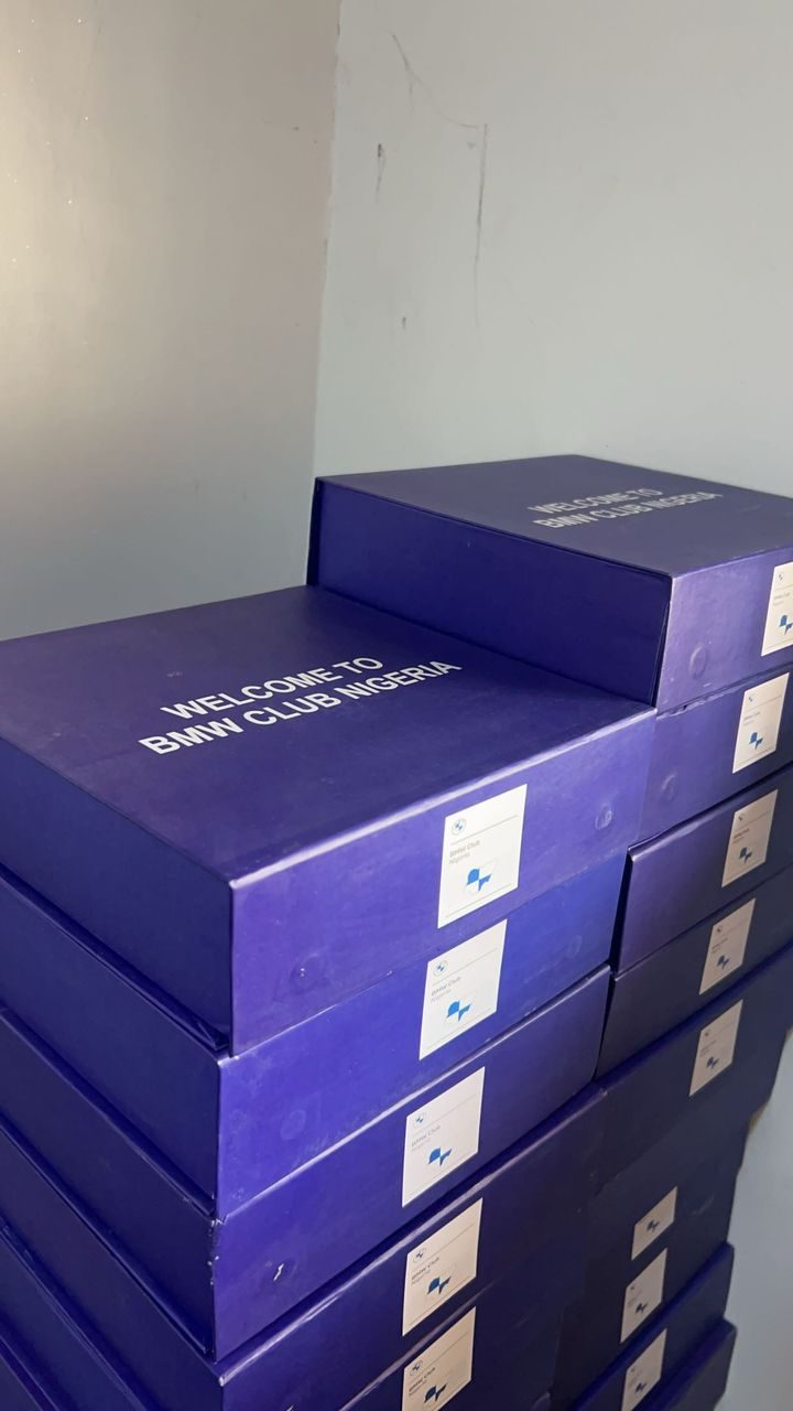 Donation boxes prepared for an outreach